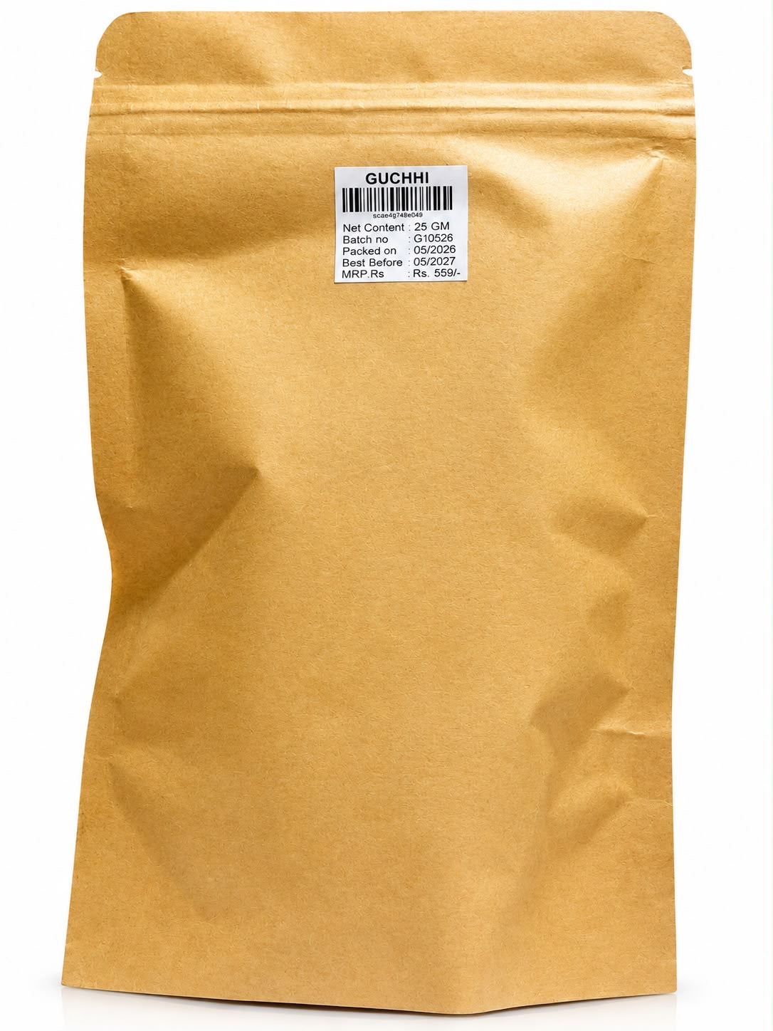 Pangi Hills dried morel mushrooms 25gm pouch back