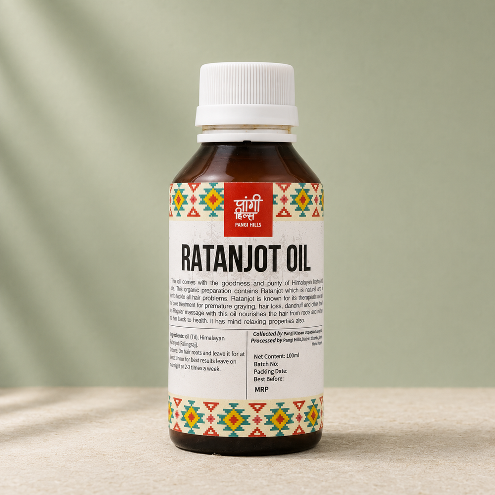 Pangi Hills Ratanjot Hair Oil 100ml front view