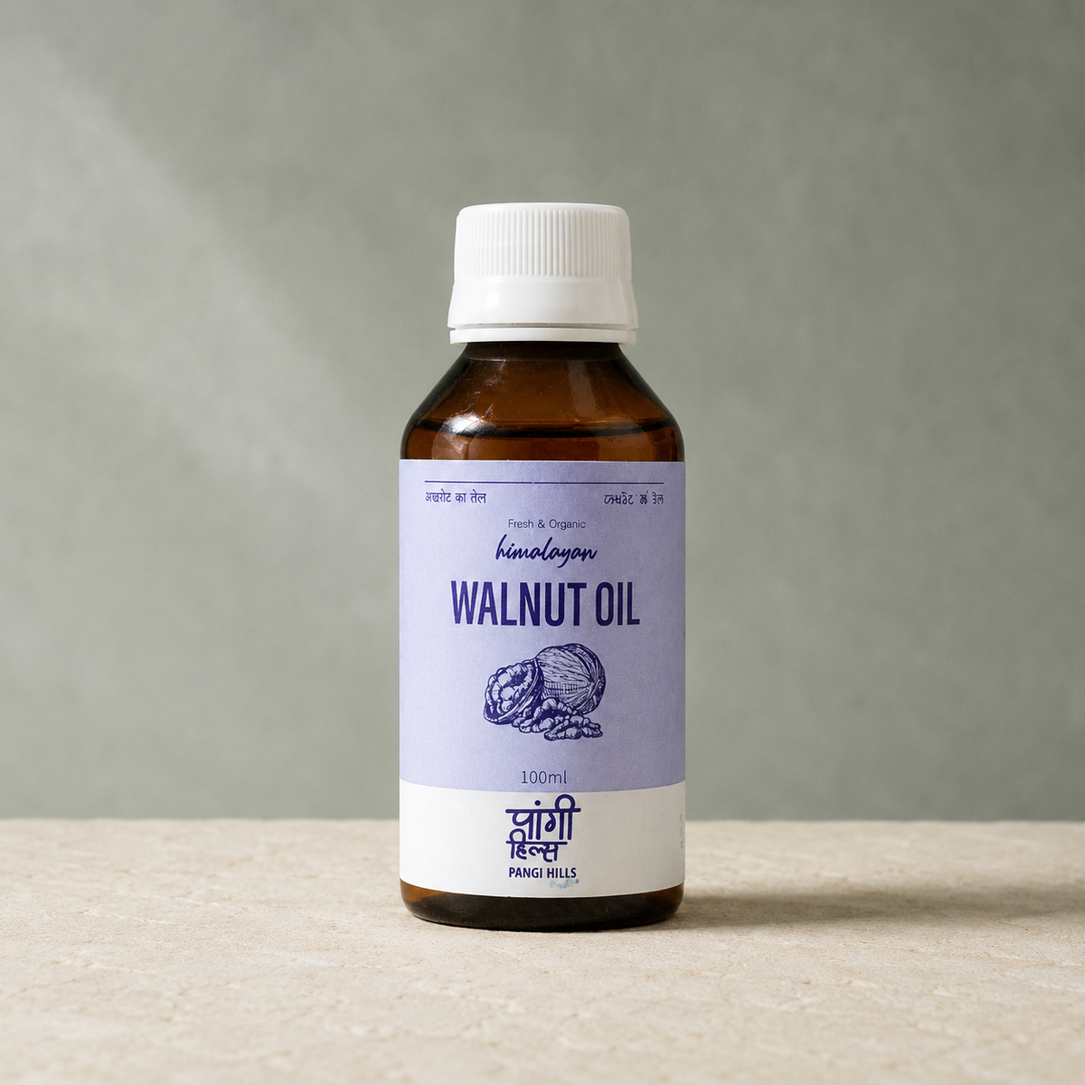 Pangi Hills Walnut Oil 100ml front view